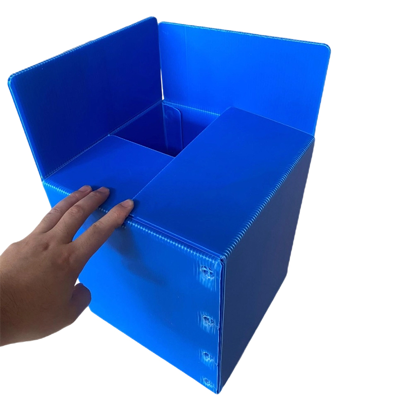 Tempat Penyimpanan Plastik Bergelombang PP Stackable Persegi